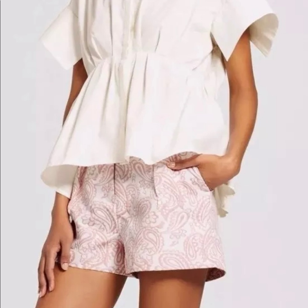 Victoria Beckham blush shorts 2